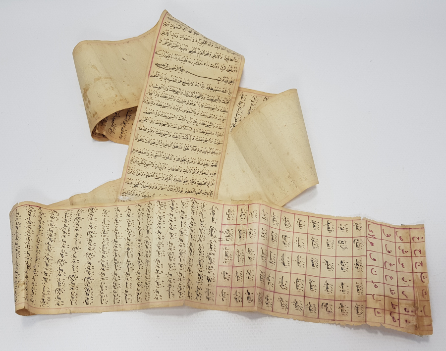 OSMANLI DÖNEMİ TAMAMI EL YAZMA EBCEDLİ HAMAYIL İÇİ