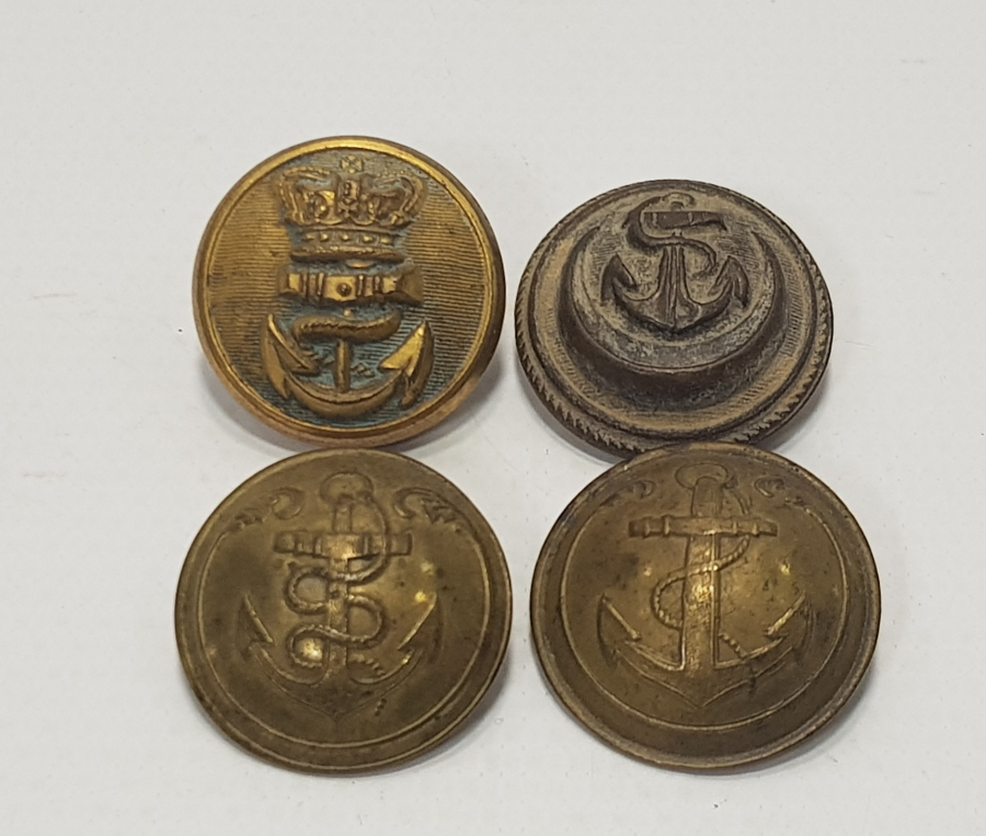 1. DÜNYA SAVAŞI OSMANLI, İNGİLİZ VE FRANSIZ DENİZCİ SUBAY DÜĞME LOTU