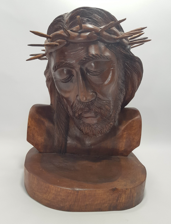 EL OYMA AHŞAP HAZRETİ İSA BÜSTÜ