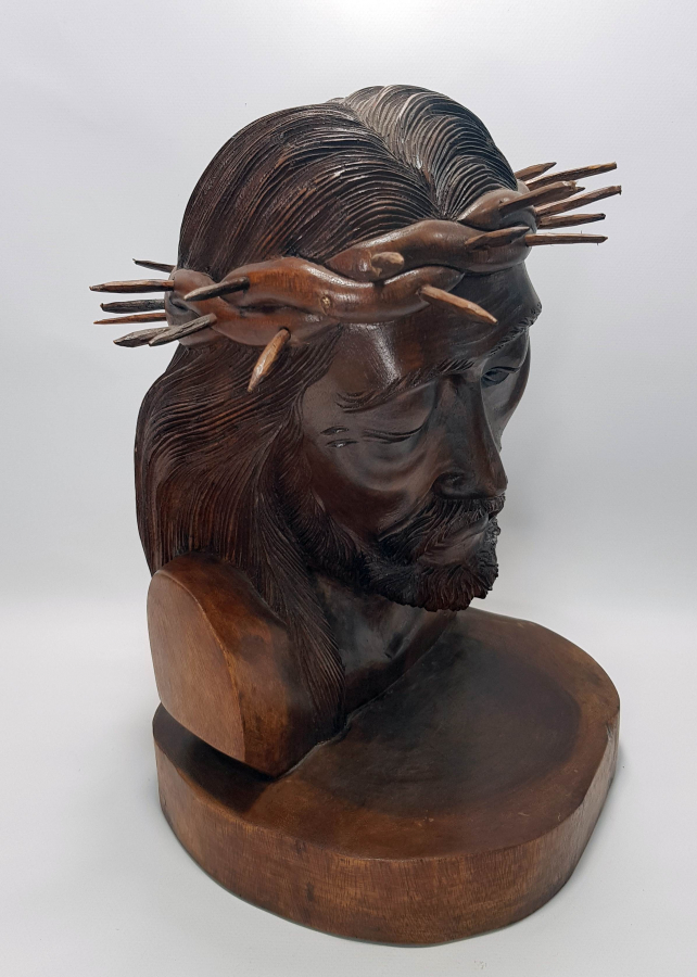 EL OYMA AHŞAP HAZRETİ İSA BÜSTÜ