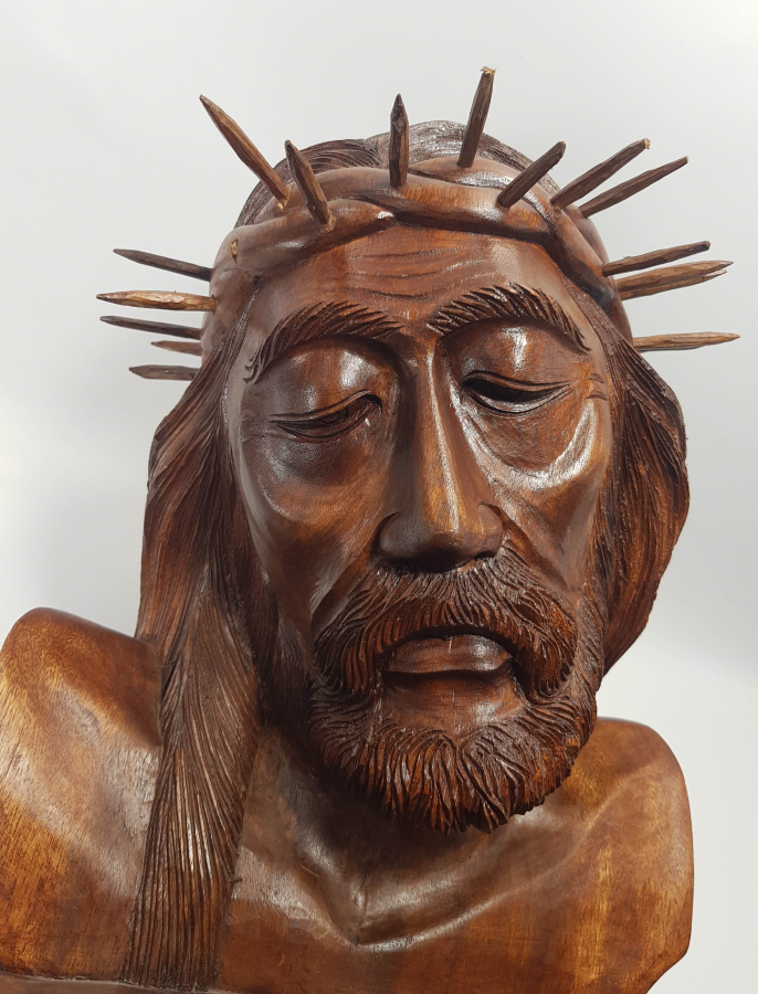 EL OYMA AHŞAP HAZRETİ İSA BÜSTÜ