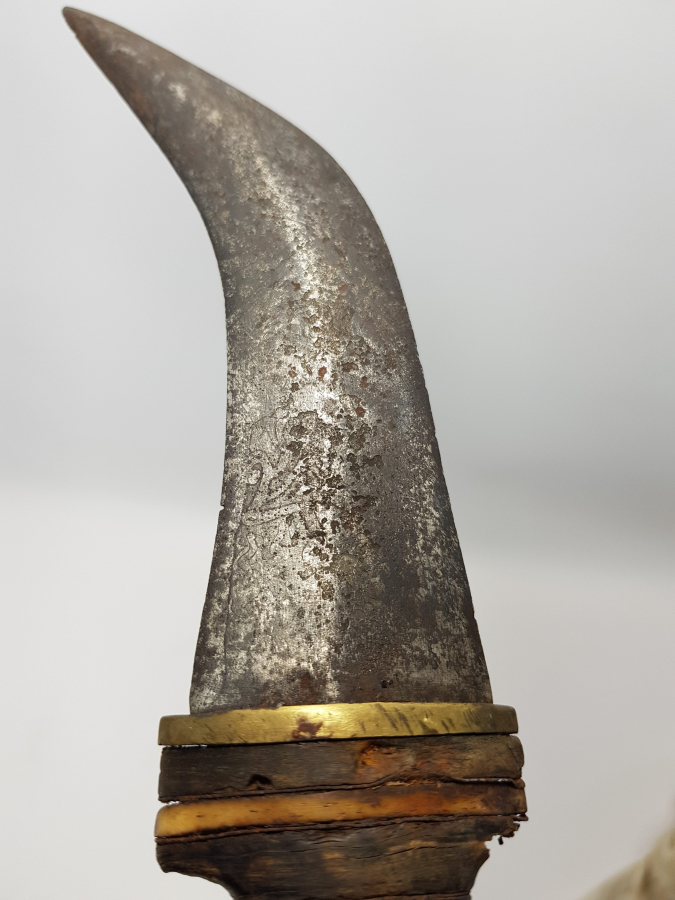 OSMANLI DÖNEMİ ÜZERİ YAZILI NADİR FORMDA KÜRT KAMASI