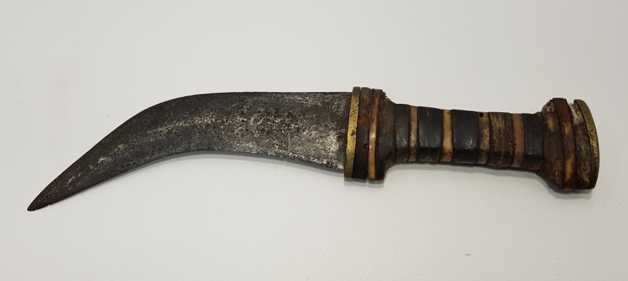 OSMANLI DÖNEMİ ÜZERİ YAZILI NADİR FORMDA KÜRT KAMASI