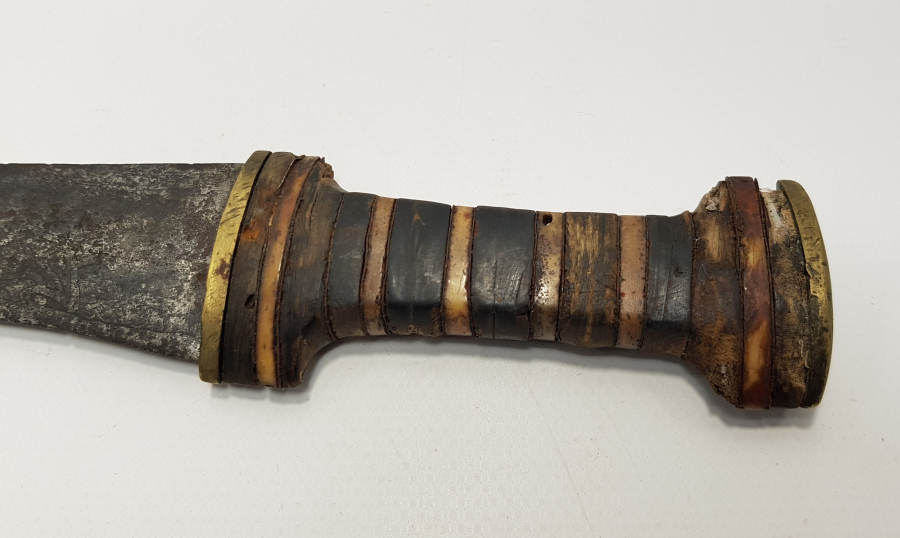 OSMANLI DÖNEMİ ÜZERİ YAZILI NADİR FORMDA KÜRT KAMASI