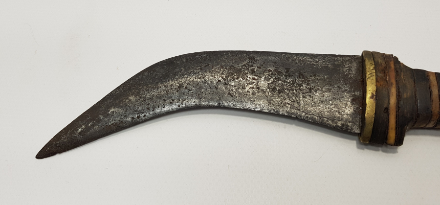 OSMANLI DÖNEMİ ÜZERİ YAZILI NADİR FORMDA KÜRT KAMASI