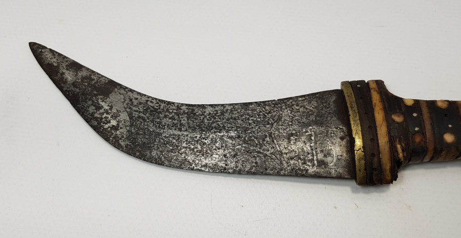 OSMANLI DÖNEMİ ÜZERİ YAZILI NADİR FORMDA KÜRT KAMASI