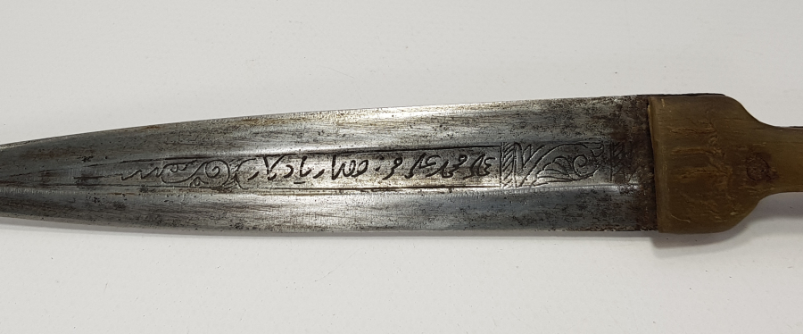 OSMANLICA KARAHİSAR YADİGARI YAZILI AFYON İŞİ ÇERKES KAMASI