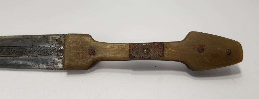 OSMANLICA KARAHİSAR YADİGARI YAZILI AFYON İŞİ ÇERKES KAMASI