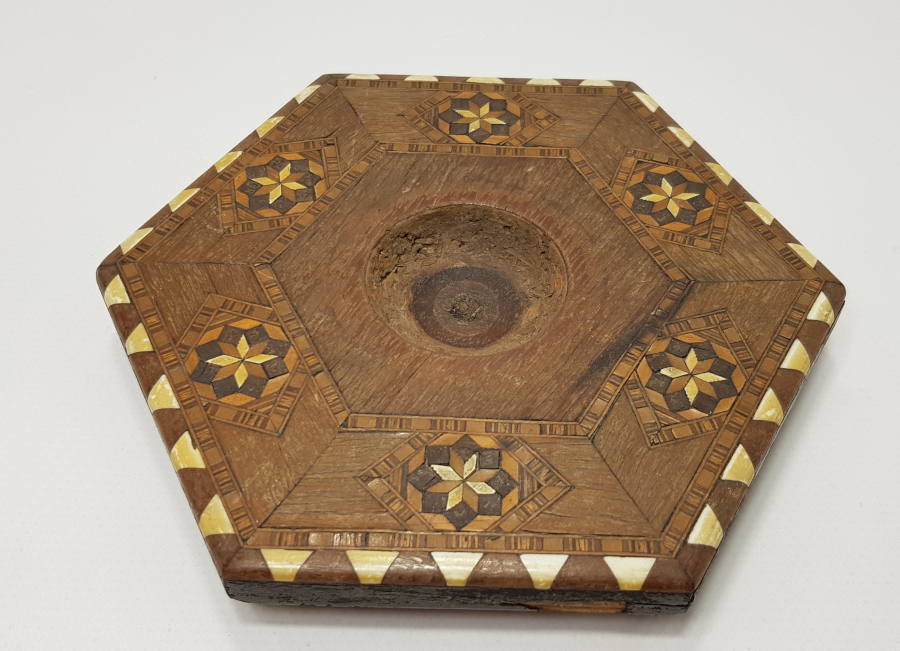 OSMANLI DÖNEMİ MARKÜTERİ İŞÇİLİKLİ NADİR FORM NARGİLE NİHALESİ