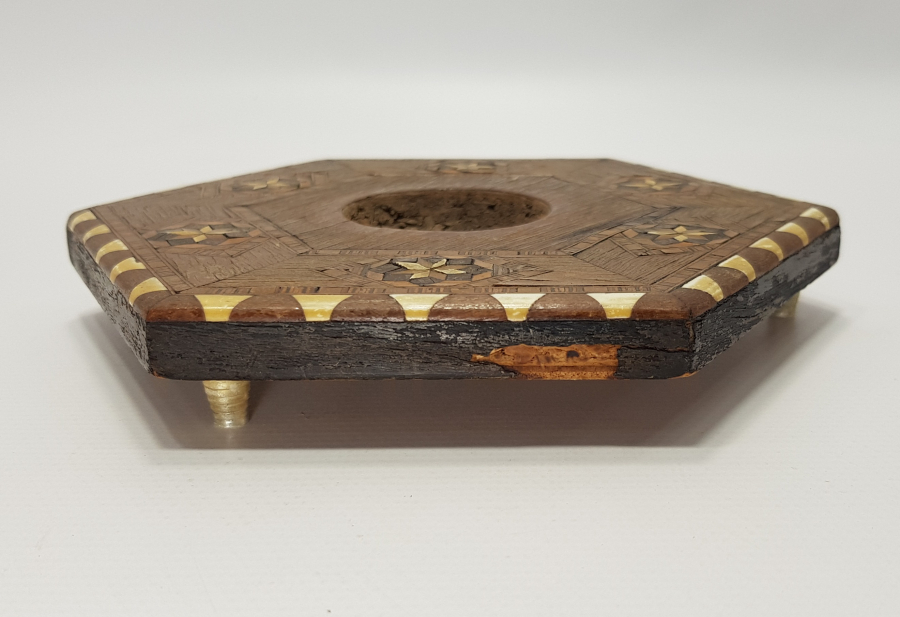 OSMANLI DÖNEMİ MARKÜTERİ İŞÇİLİKLİ NADİR FORM NARGİLE NİHALESİ