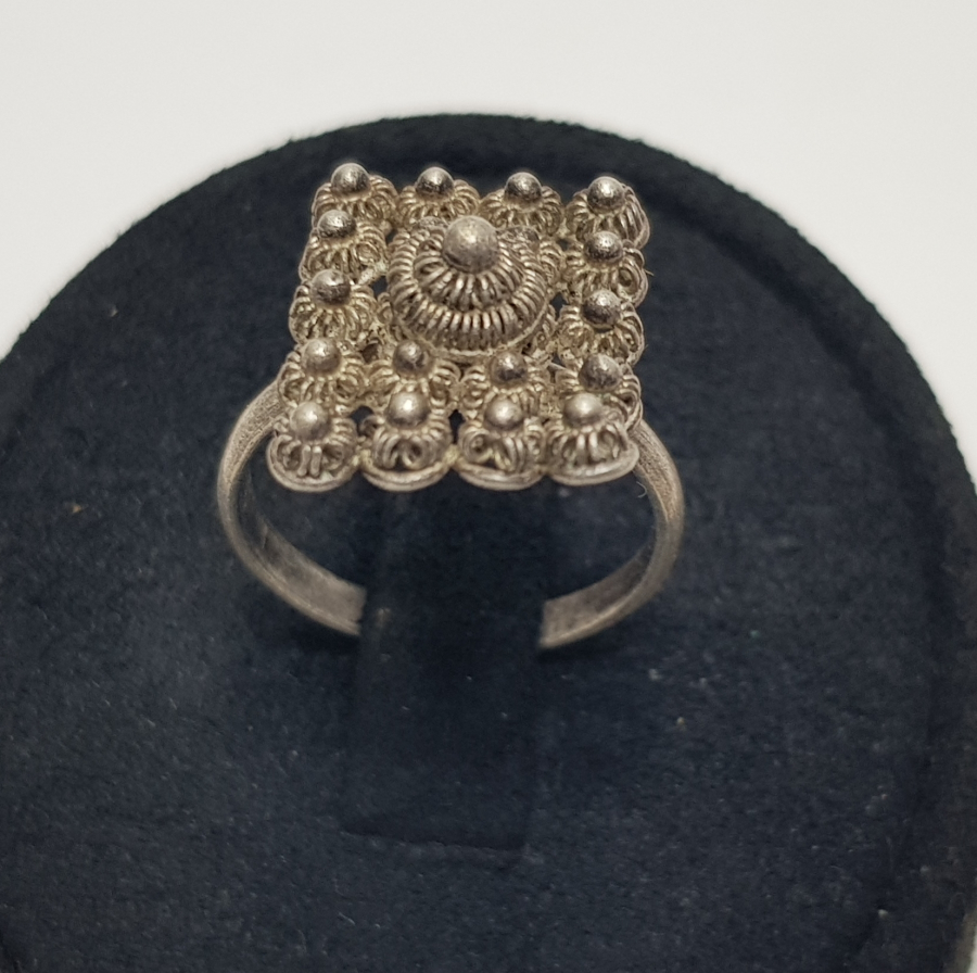 TELKARİ İŞÇİLİKLİ ÖZEL YAPIM GÜMÜŞ YÜZÜK