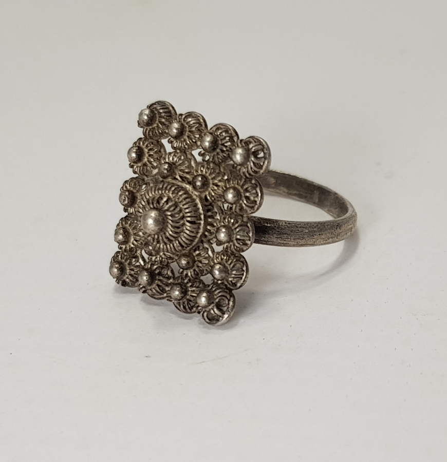 TELKARİ İŞÇİLİKLİ ÖZEL YAPIM GÜMÜŞ YÜZÜK