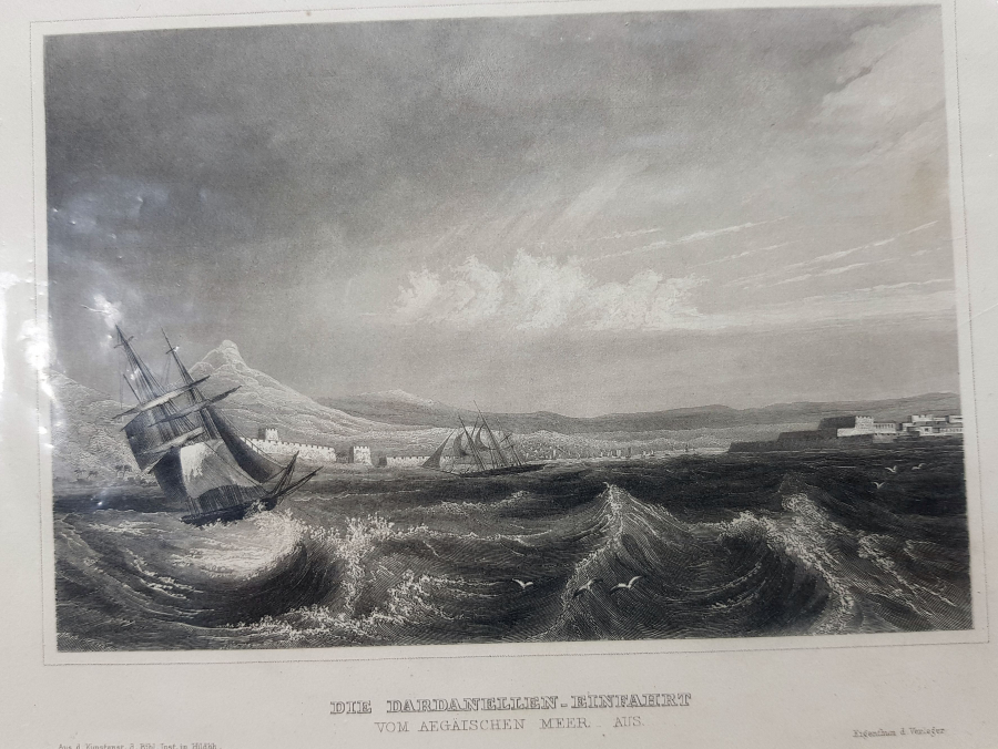 OSMANLI DÖNEMİ ÇANAKKALE BOĞAZI GRAVÜR