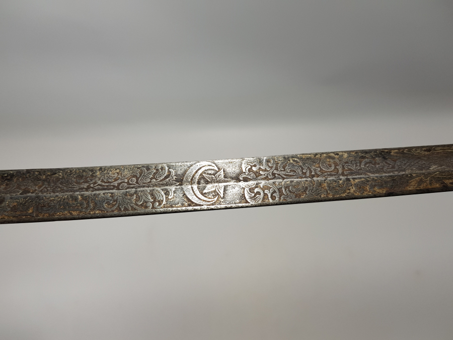 OSMANLI DÖNEMİ ŞİMŞİR MODELİNDE ÇOK NADİR SUBAY KILICI