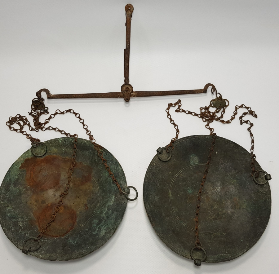 OSMANLI DÖNEMİ BRONZ KEFELİ TERAZİ