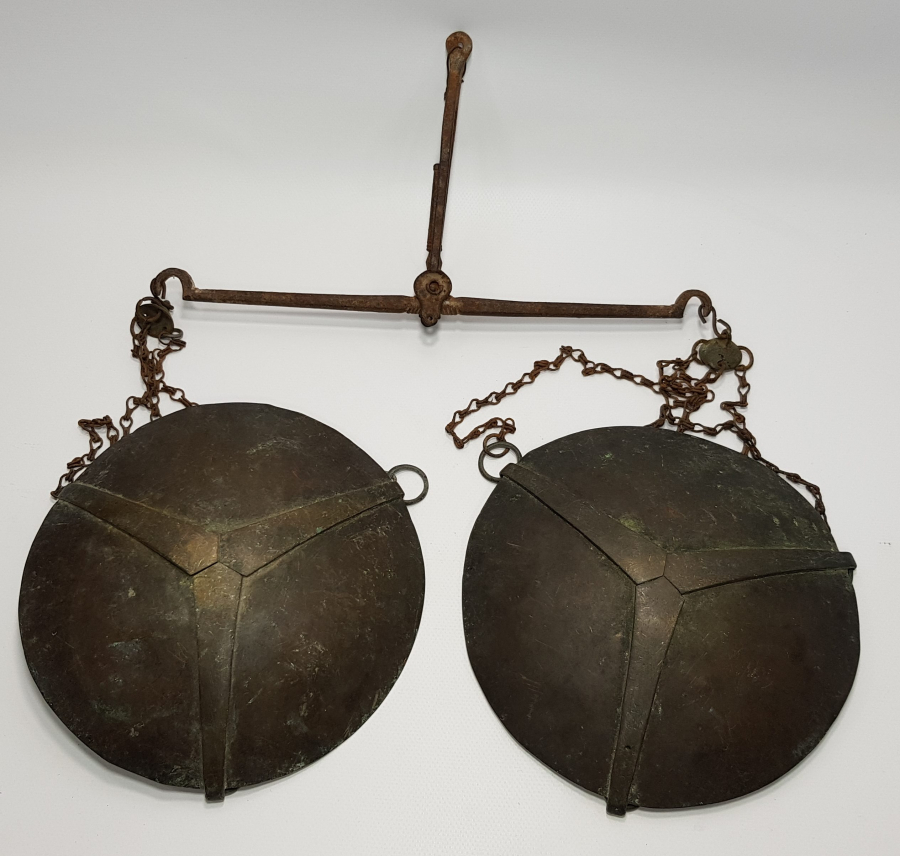 OSMANLI DÖNEMİ BRONZ KEFELİ TERAZİ