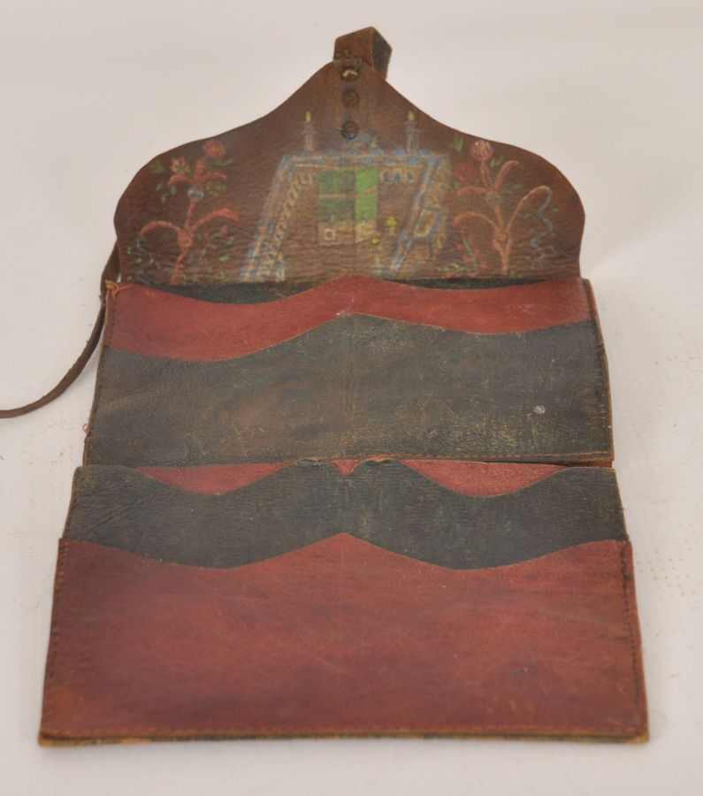 MEKKE KABE GÖRSELLİ OSMANLI DÖNEMİ DERİ CÜZDAN