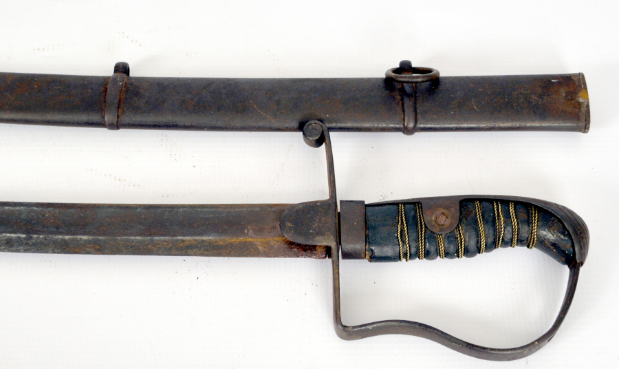 OSMANLI DÖNEMİ OSMANLICA DAMGALI ÇOK NADİR SÜVARİ KILICI 