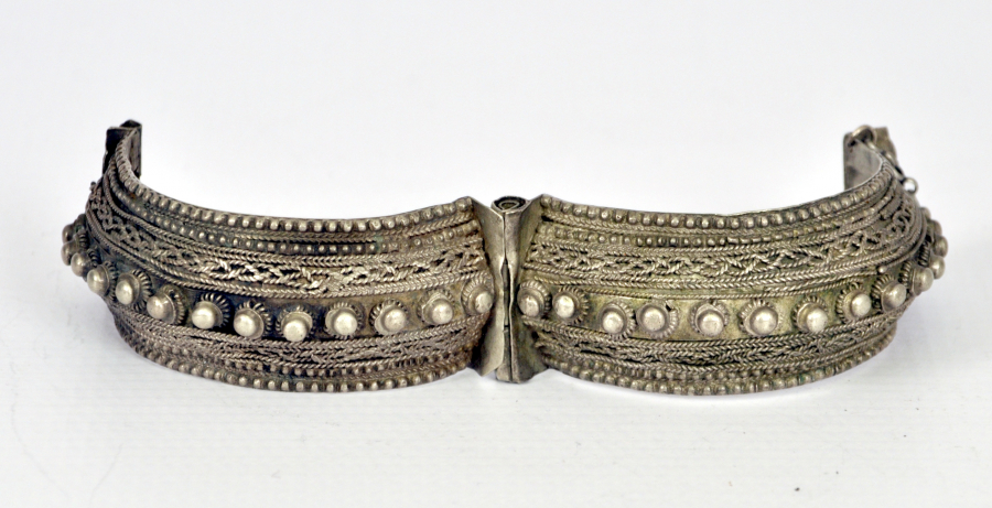 OSMANLI DÖNEMİ GÜVERSE İŞÇİLİKLİ GÜMÜŞ BİLEZİK