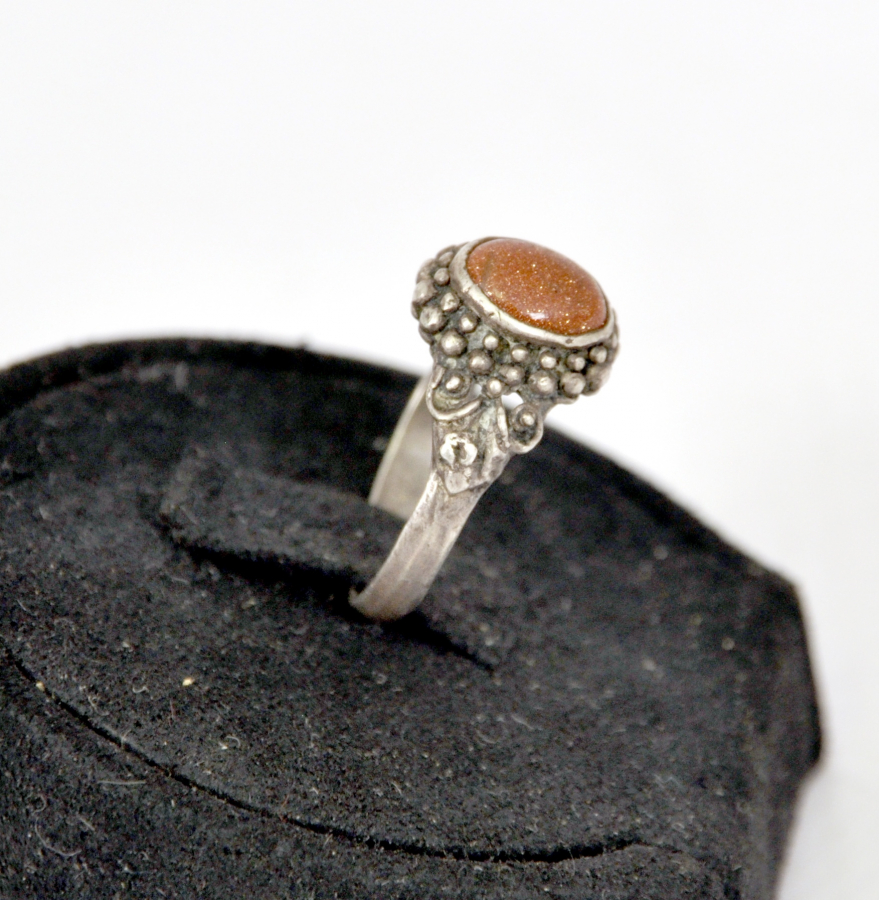 OSMANLI DÖNEMİ YILDIZ TAŞLI GÜVERSE İŞÇİLİKLİ GÜMÜŞ YÜZÜK