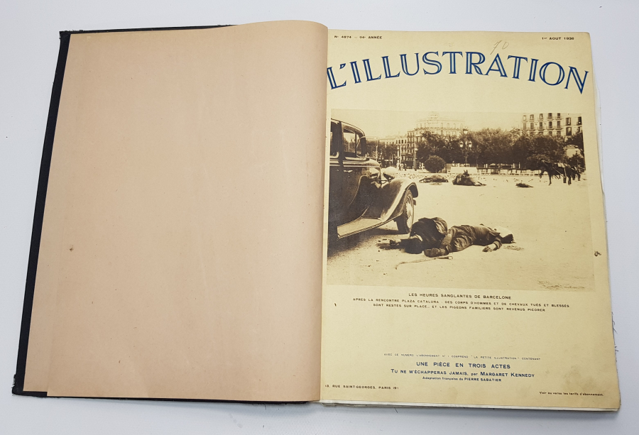 2. DÜNYA SAVAŞI GÖRSELLİ 1936 YILI CİLDİNDE L'ILLUSTRATION DERGİLERİ