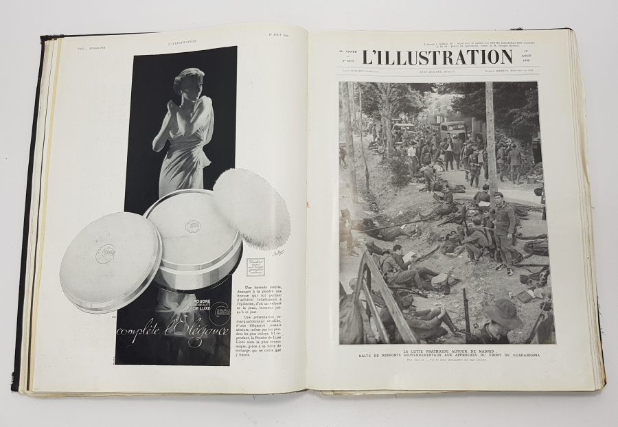 2. DÜNYA SAVAŞI GÖRSELLİ 1936 YILI CİLDİNDE L'ILLUSTRATION DERGİLERİ