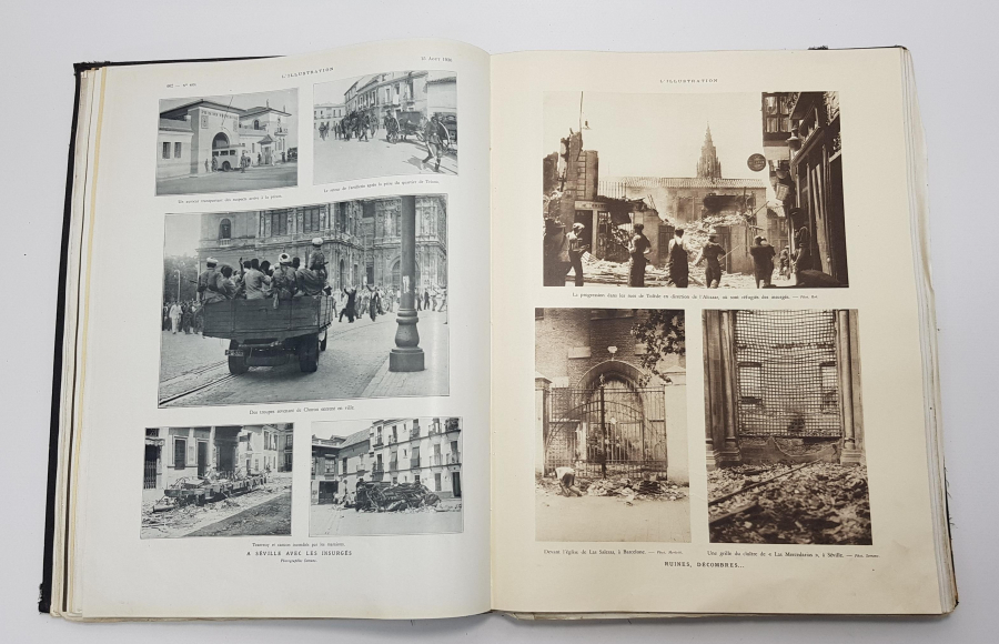 2. DÜNYA SAVAŞI GÖRSELLİ 1936 YILI CİLDİNDE L'ILLUSTRATION DERGİLERİ