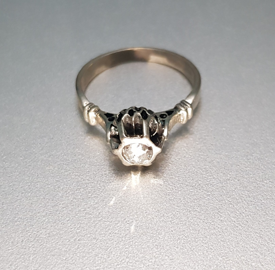 ANTİKA TEK TAŞ ELMAS YÜZÜK 