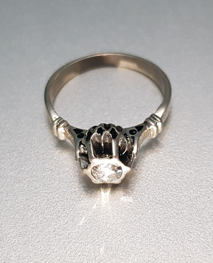 ANTİKA TEK TAŞ ELMAS YÜZÜK 