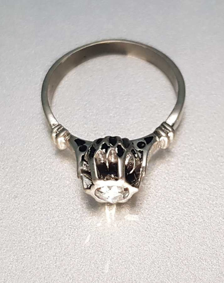 ANTİKA TEK TAŞ ELMAS YÜZÜK 