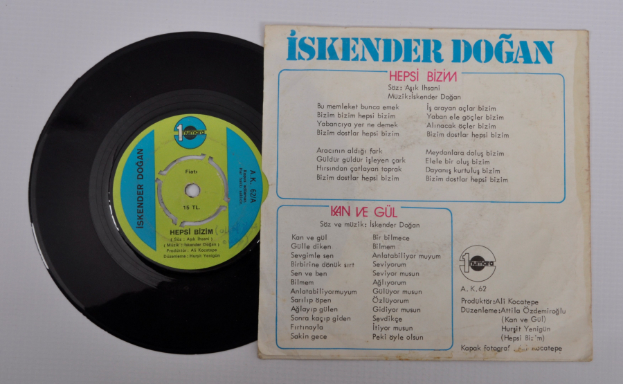 İSKENDER DOĞAN 45'LİK PLAK: KAN VE GÜL 