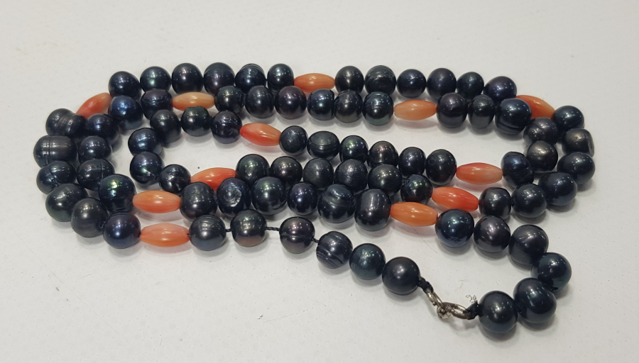 MERCANLI SİYAH İNCİ GERDANLIK 