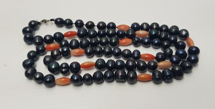 MERCANLI SİYAH İNCİ GERDANLIK 