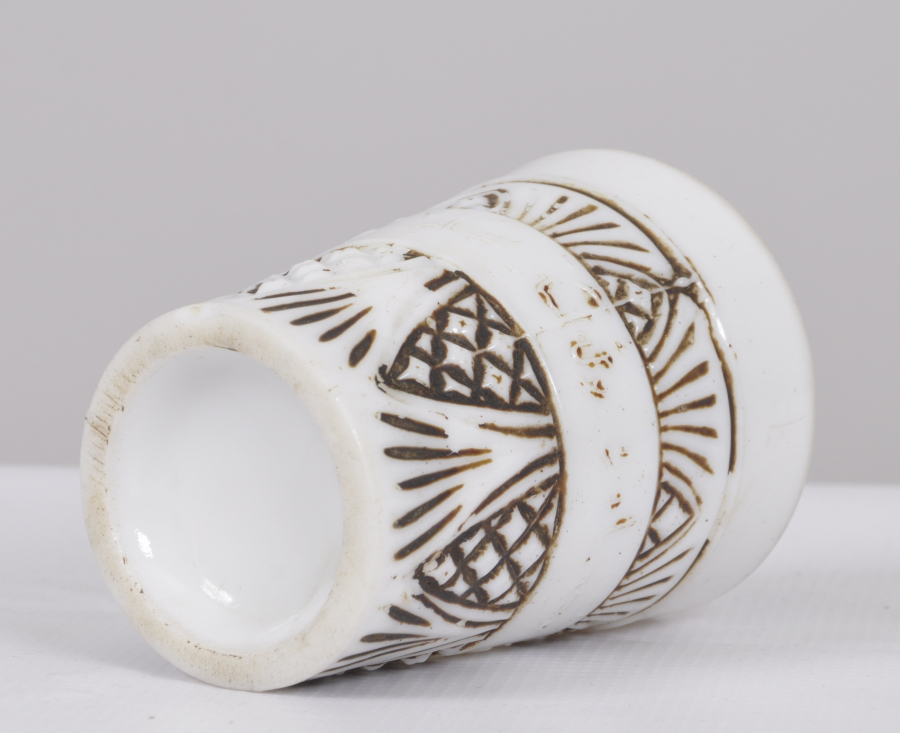 ÜZERİ OSMANLICA YAZILI TAŞ OPALİN BARDAK