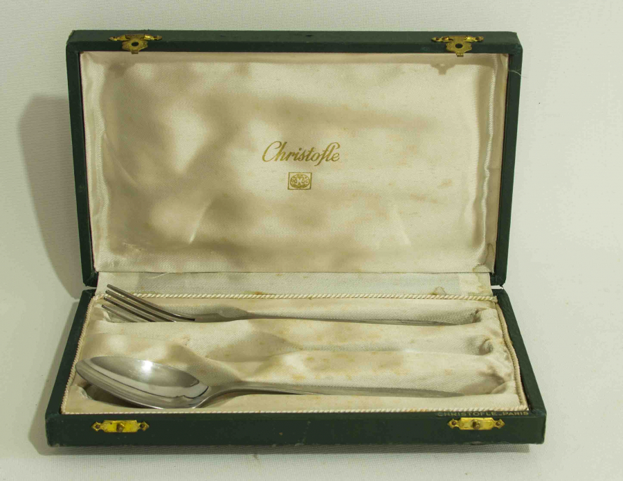 CHRISTOFLE APOLLONOX DAMGALI KUTUSUNDA ÇATAL KAŞIK SERVİS SETİ 
