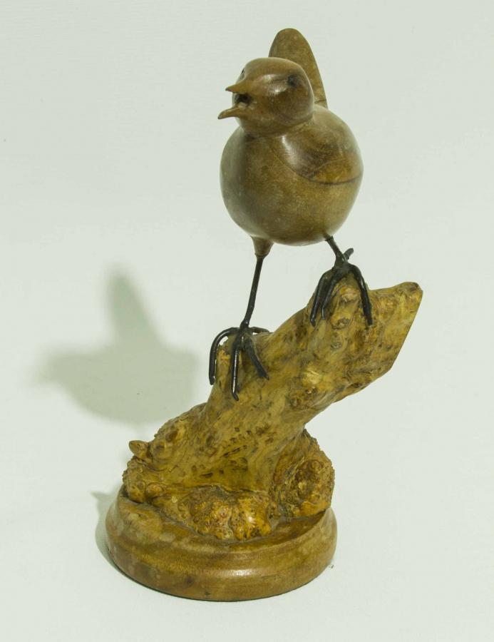 FRANSIZ SANATÇI İMZALI AHŞAP KUŞ BİBLOSU