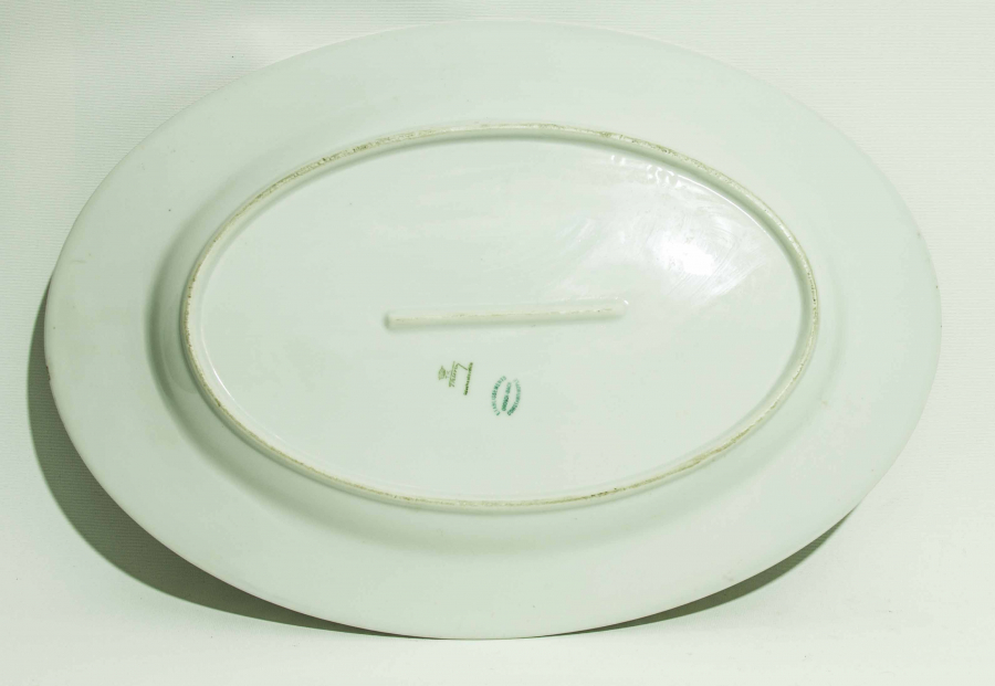 OSMANLI DÖNEMİ ÇEKOSLAVAKYA YAPIMI CONSTANTINOPLE DAMGALI PORSELEN KAYIK TABAK