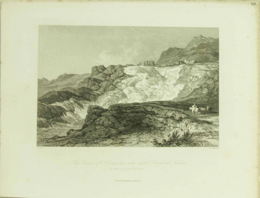 T. ALLOM  E. BENJAMIN PAMUKKALE TAŞ BASKI GRAVÜR