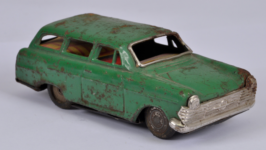 OPEL MARKA ANTİKA TENEKE OYUNCAK ARABA