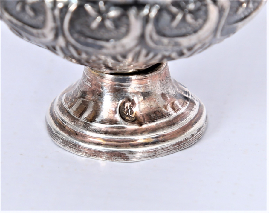 OSMANLI DÖNEMİ AY YILDIZLI, TUĞRALI VE SAH DAMGALI GÜMÜŞ FİNCAN ZARFI