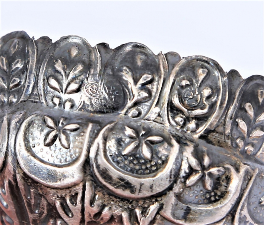 OSMANLI DÖNEMİ AY YILDIZLI, TUĞRALI VE SAH DAMGALI GÜMÜŞ FİNCAN ZARFI