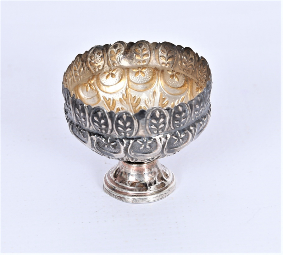 OSMANLI DÖNEMİ AY YILDIZLI, TUĞRALI VE SAH DAMGALI GÜMÜŞ FİNCAN ZARFI