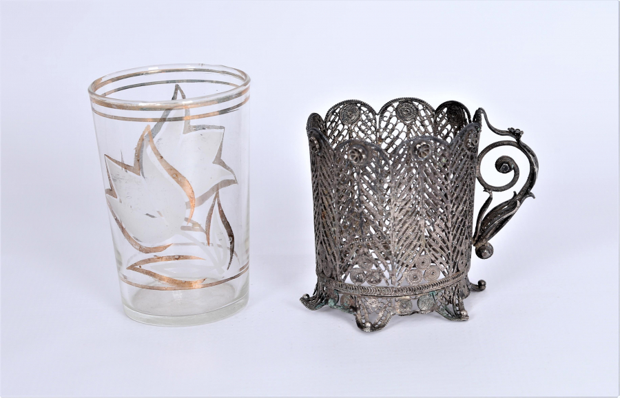 OSMANLI DÖNEMİ TELKARİ GÜMÜŞ ISTAKA VE BARDAĞI 