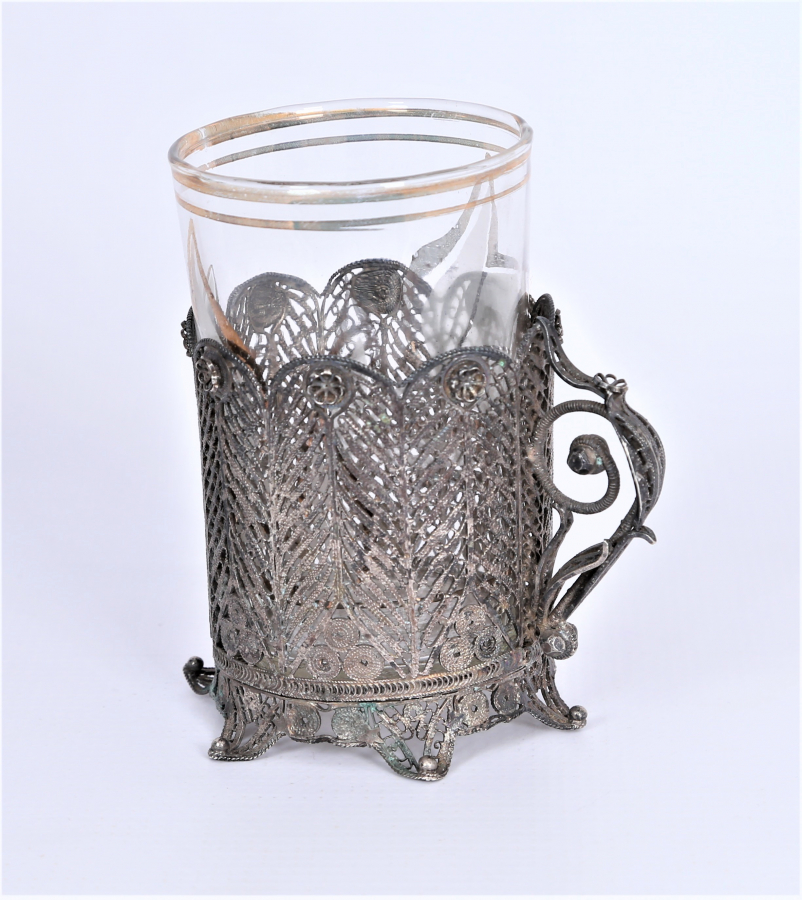 OSMANLI DÖNEMİ TELKARİ GÜMÜŞ ISTAKA VE BARDAĞI 