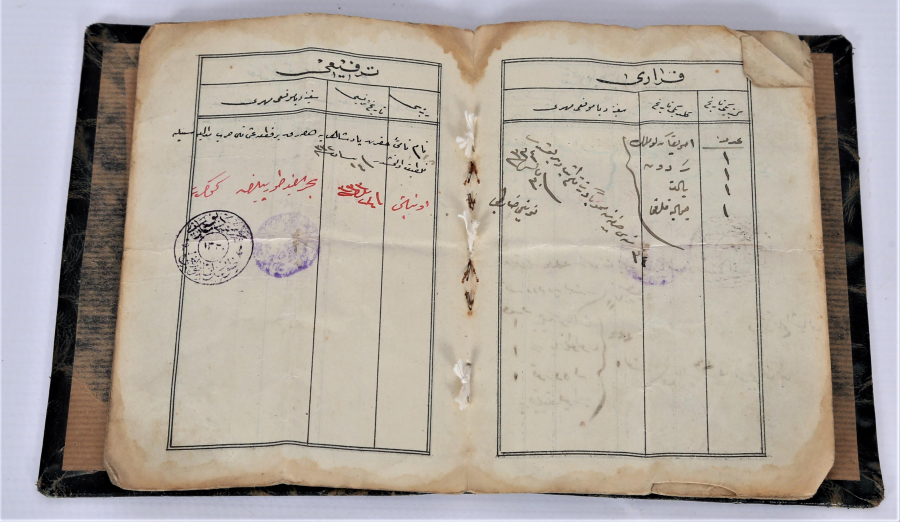 ÇANAKKALE SAVAŞI OSMANLI DENİZCİ SUBAY HÜVİYET CÜZDANI