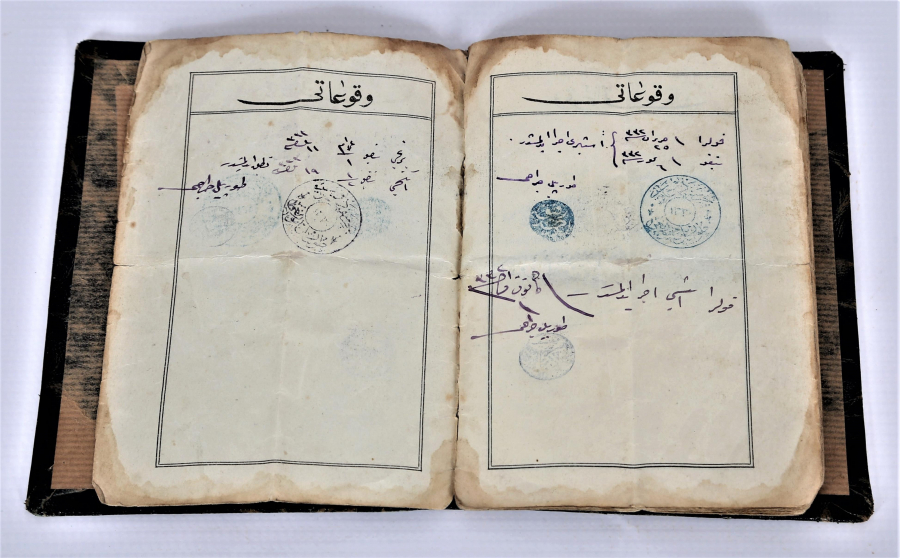 ÇANAKKALE SAVAŞI OSMANLI DENİZCİ SUBAY HÜVİYET CÜZDANI