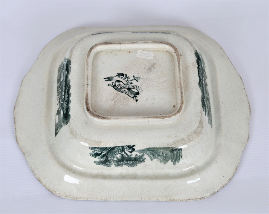 OSMANLI DÖNEMİ BOSPHORUS MARKA İSTANBUL TEMALI PORSELEN SALATA TABAĞI 