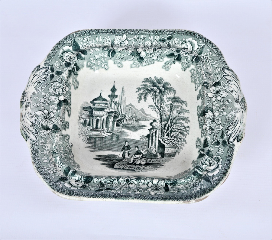 OSMANLI DÖNEMİ BOSPHORUS MARKA İSTANBUL TEMALI PORSELEN SALATA TABAĞI 