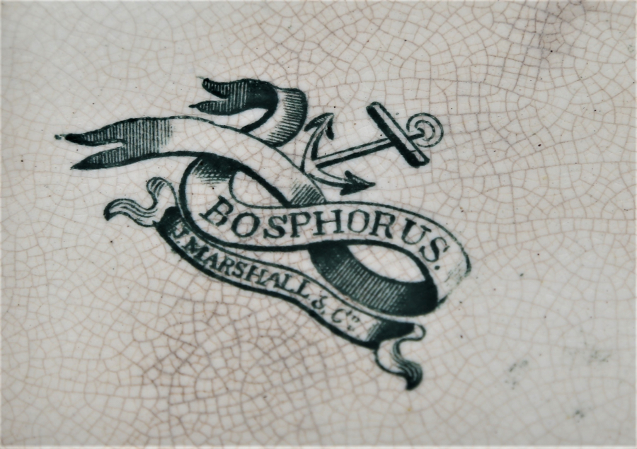 OSMANLI DÖNEMİ BOSPHORUS MARKA İSTANBUL TEMALI PORSELEN SALATA TABAĞI 