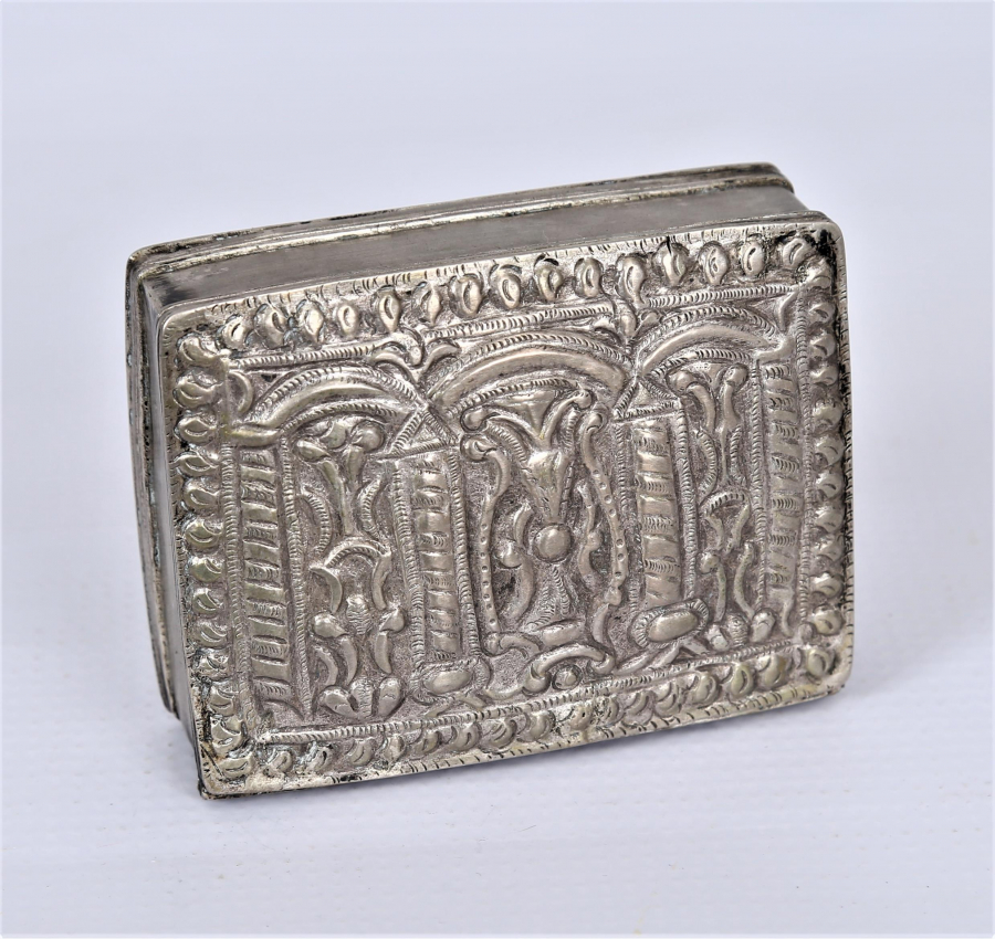 OSMANLI DÖNEMİ GÜMÜŞ ENFİYE KUTUSU 